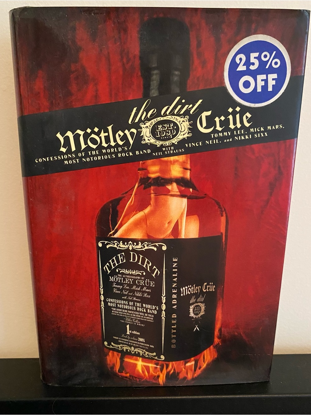 Mötley Crüe The Dirt Hardcover Book - 1st Edition